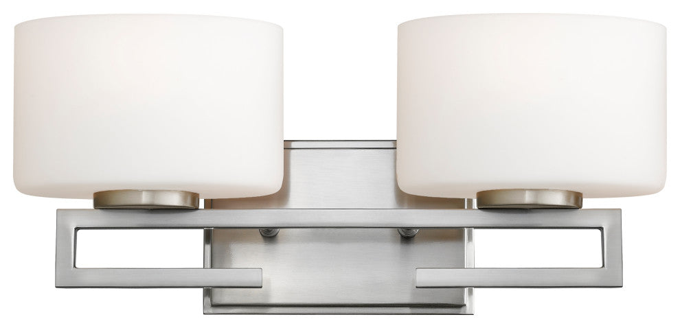 Zlite 335-2V-BN-LED 2-Light Vanity, Matte Opal