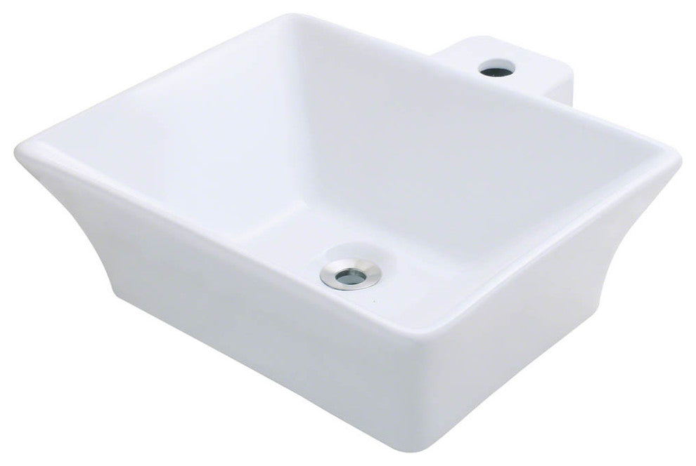 P092VW Vessel Porcelain Sink, White