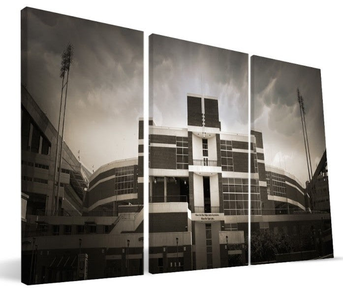 Clemson University Tigers Memorial Stadium Canvas Print, 24"x48"