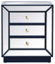 Elegant MF53016BL 21"Mirrored Chest, Blue