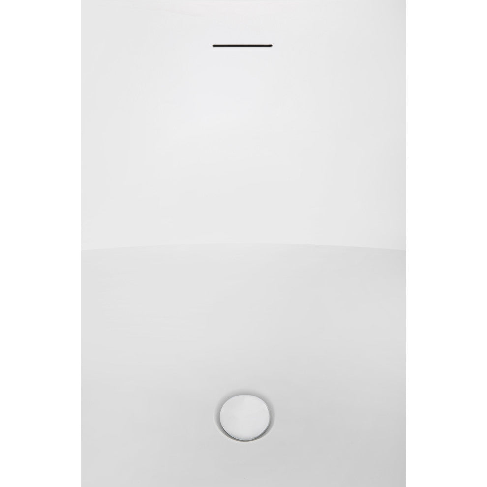 75" Streamline B-512-238-WH Freestanding Tub, Tray, Drain in Glossy White