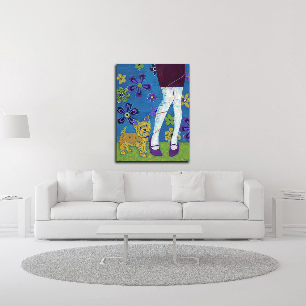 "The Yorkie Fandango" by Angela Bond, Print on Canvas, 18"x24"