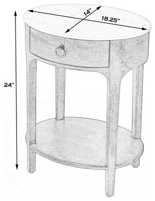 Ellen Marble Nightstand, Natural