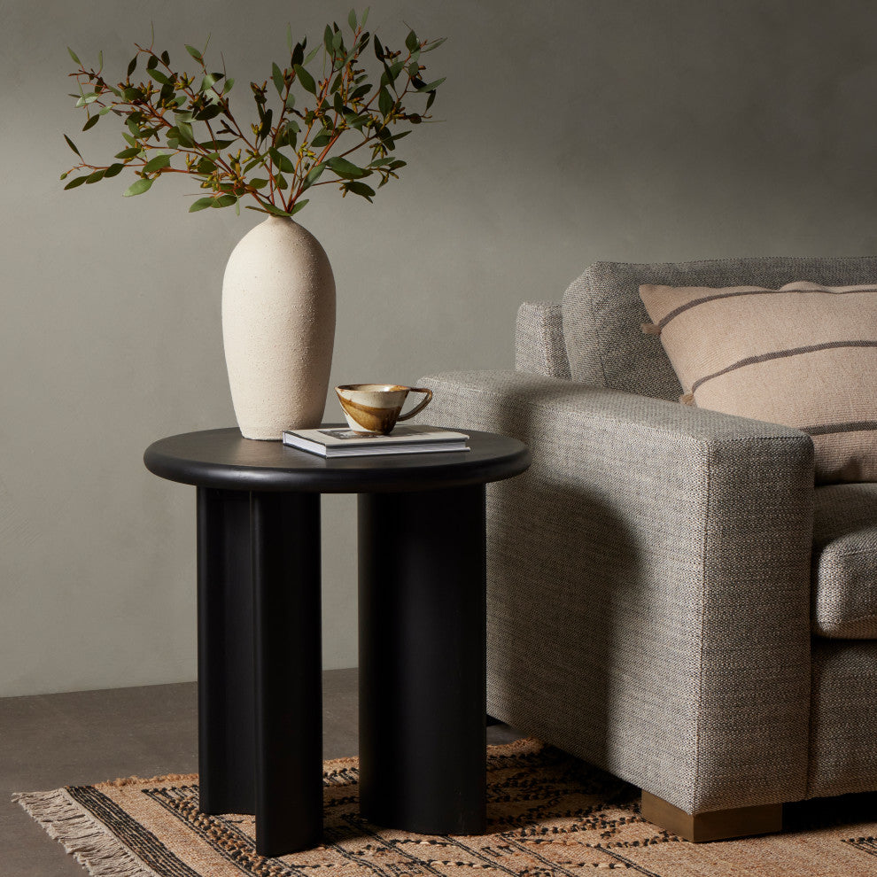 Paden End Table-Aged Black Acacia