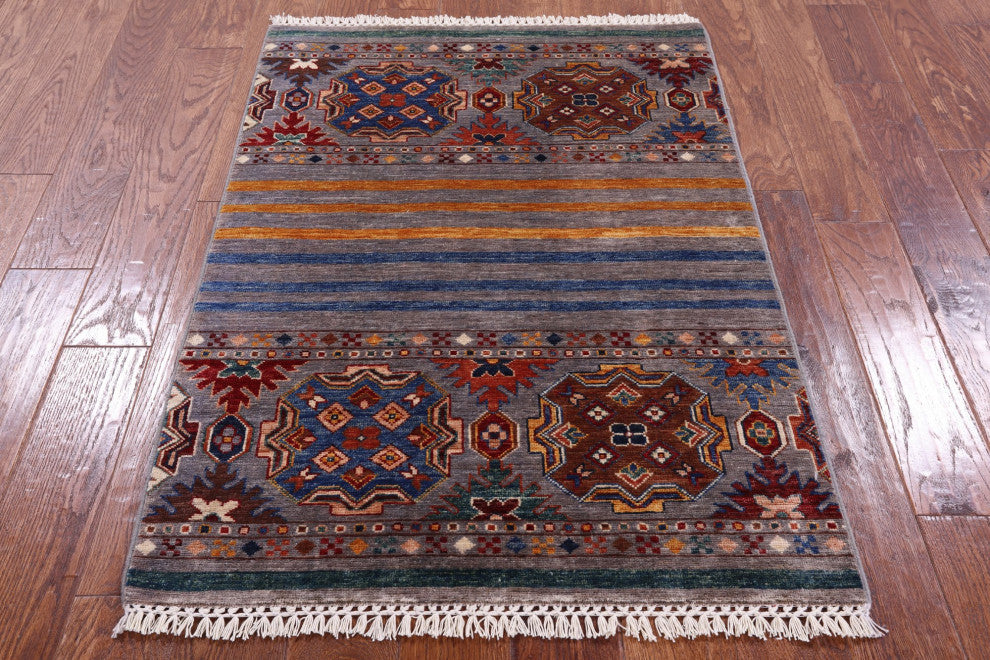 2' 10" X 4' 1" Super Kazak Khorjin Hand Knotted Rug Q11253