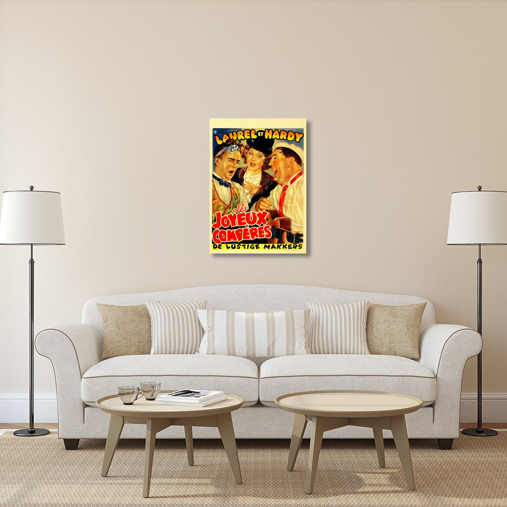 Laurel and Hardy, French, Les Joyeux Comperes, 29x40