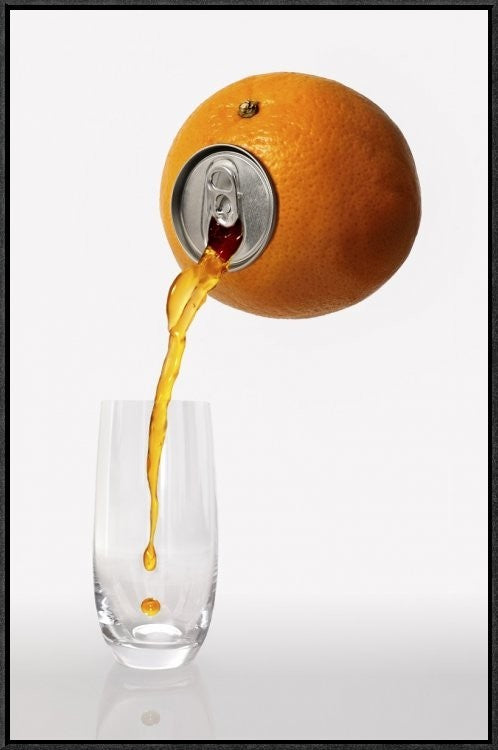 "Natural Refreshment." Framed Canvas Giclee by Jesus M. Garcia, 21x31"