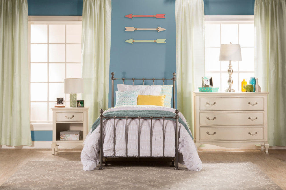 Hillsdale Molly Twin Metal Bed With Roll Out Trundle