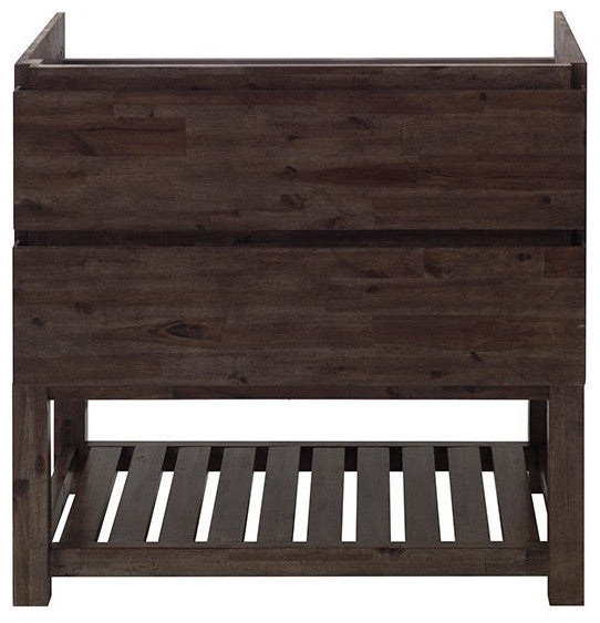 Formosa Floor Standing Open Bottom Double Sink Modern Bathroom Cabinet, 82"
