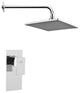 Chrome Shower Faucet Set With 9" Rain Shower Head