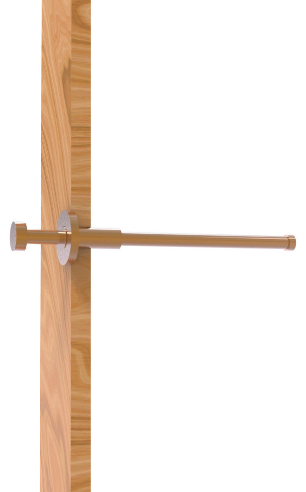 Modern Style Pullout Retractable Garment Rod, Brushed Bronze