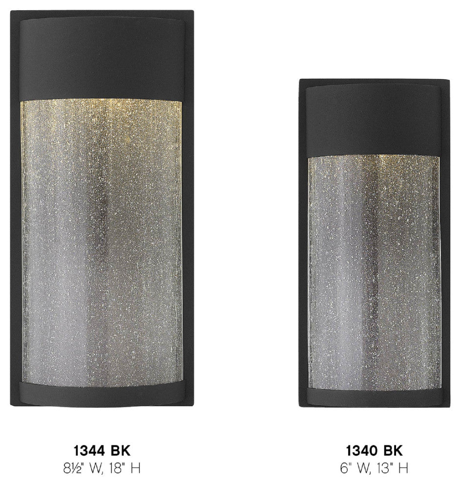 Hinkley Shelter Medium Wall Mount Lantern, Black