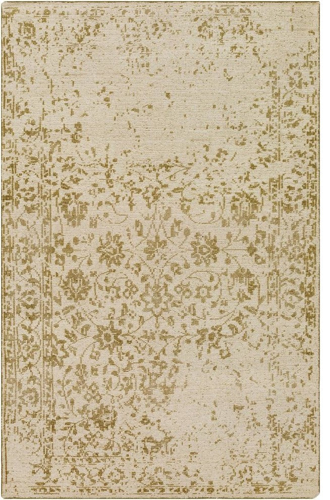 Hoboken Traditional Olive, Khaki Area Rug, 2'x3'