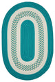 Colonial Mills Crescent NT52 Teal Indoor/Outdoor Area Rug, Oval 4'x6'