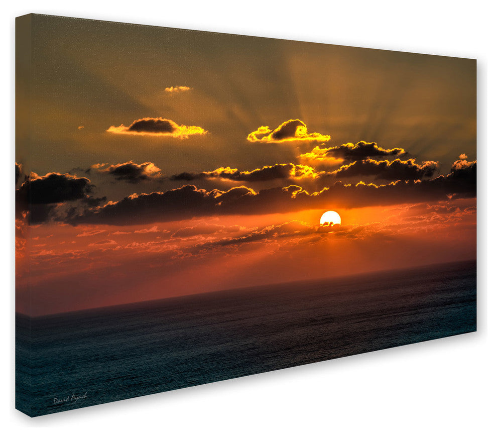 'Mediterranean Sunset' Canvas Art by David Ayash