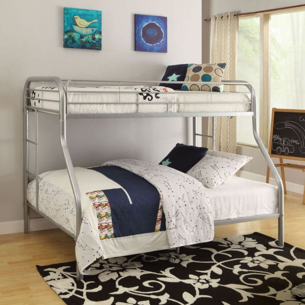 Acme Tritan Twin/Full Bunk Bed Silver