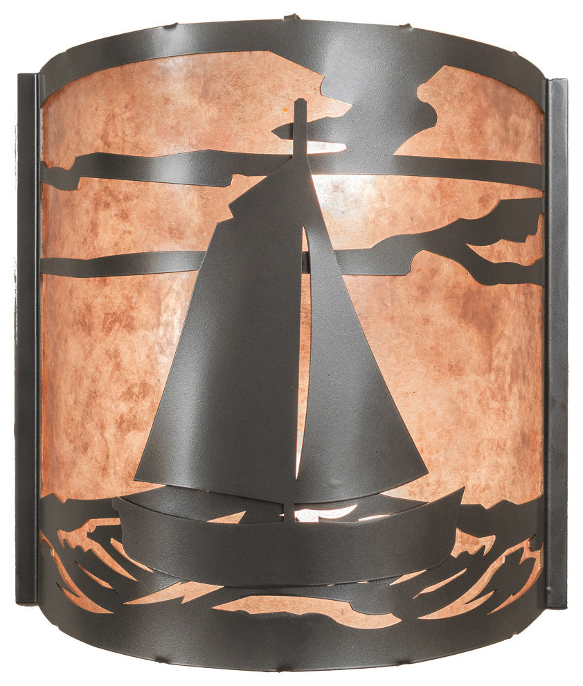 12 Wide Sailboat Wall Sconce