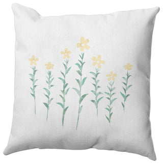 Periwinkle Outdoor Pillow, Yellow, 18"x18"