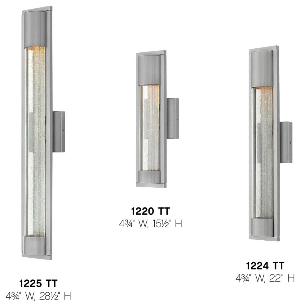 Hinkley 22" Mist Medium Outdoor Wall Mount Lantern Light, Titanium