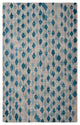 Blue Pendant Contemporary Modern Area Rug, 5'x7'