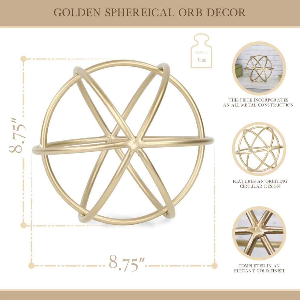 Circular Orb Decor, Gold