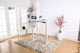 Minimalist Metallic Desk With Height Adjustable Function, Small, White