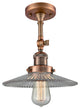Halophane 1-Light LED Semi-Flush Mount, Antique Copper