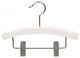 Wooden Baby Combo Hanger, White/Chrome Finish, Box of 25
