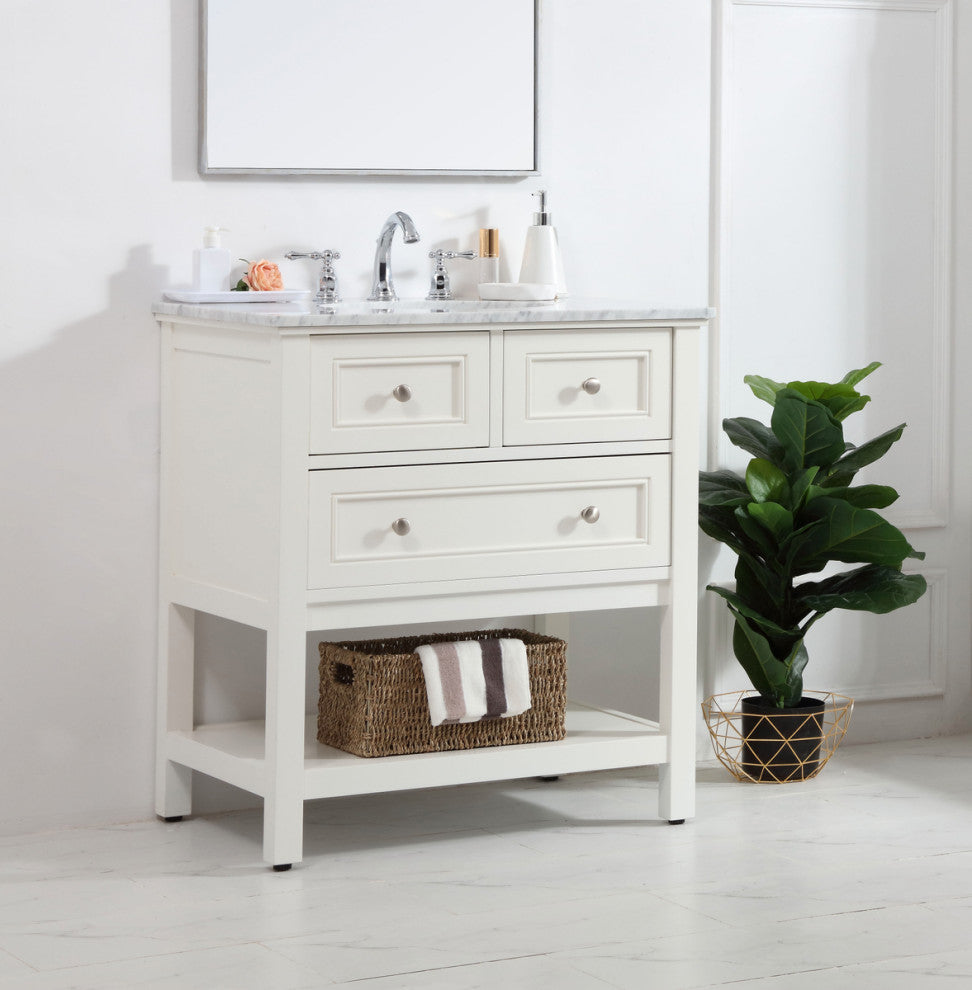 Matilda 30" Single Bathroom Vanity Set, White