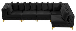 Tremblay Modular Sectional, Black, L-Shaped, 5-Piece: Armless (3), Corner (2)