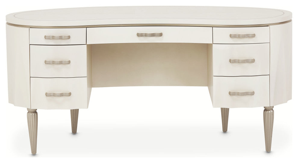 London Place Desk - Creamy Pearl