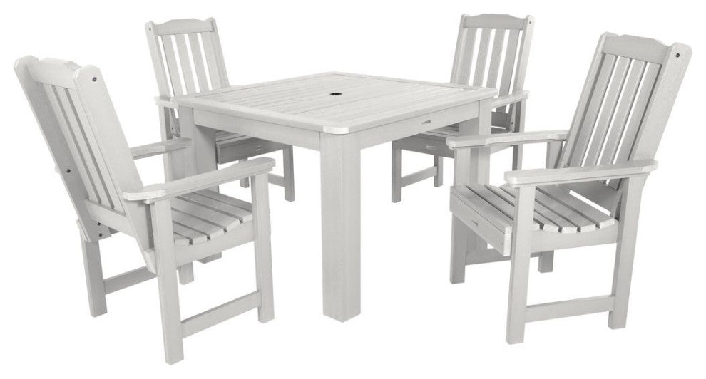 Lehigh 5-Piece Square Dining Set, White