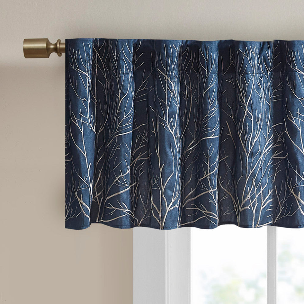 Madison Park Andora Embroidered Faux Silk Window Panel