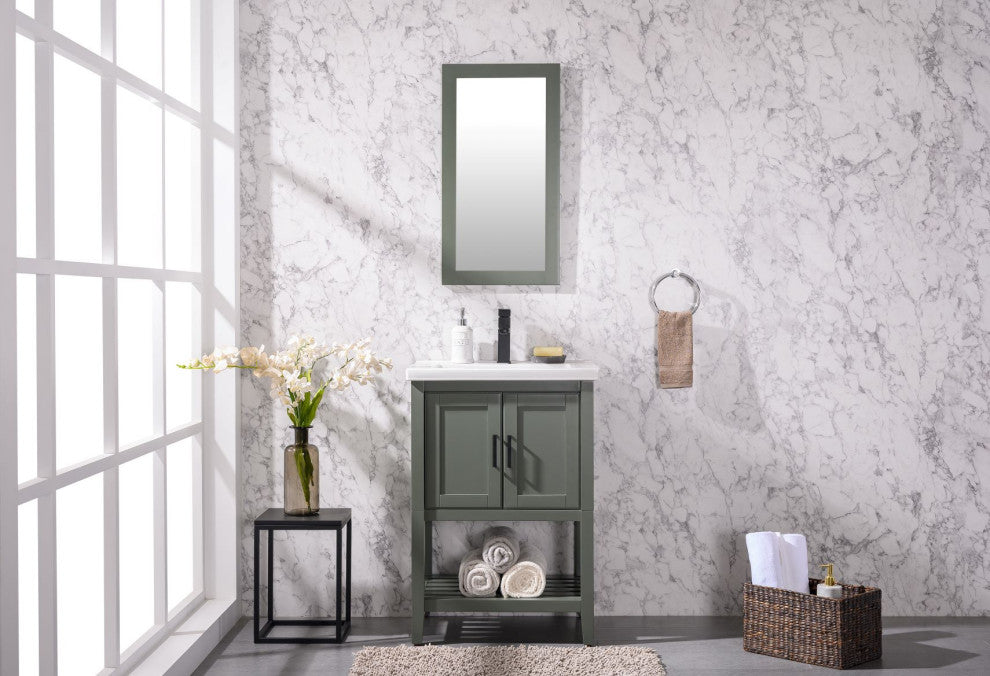 24" Kd Pewter Green Sink Vanity