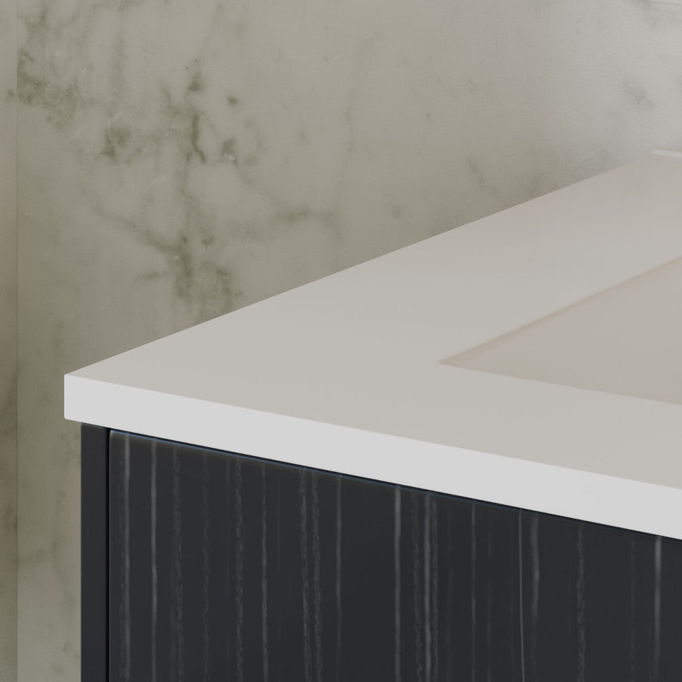 The Lancado Bathroom Vanity, Dawn Gray, 24", Single Sink, Freestanding