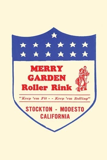 Merry Garden Roller Rink- Canvas Poster 20" x 30"