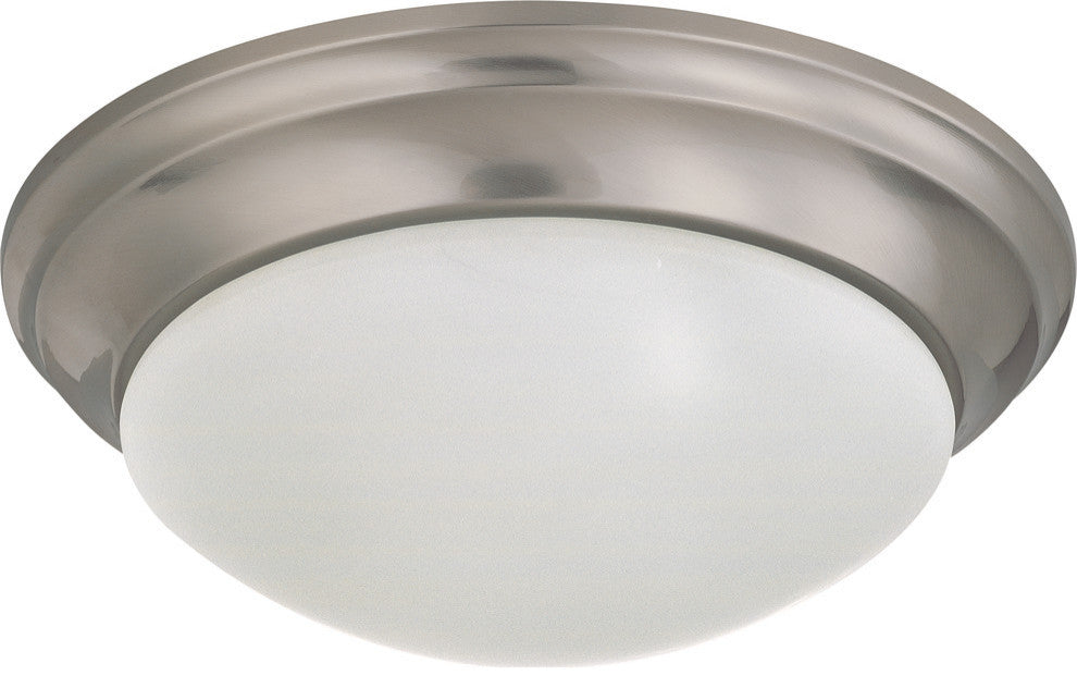 Nuvo 2-Light Close-to-Ceiling Light Fixture, Brushed Nickel