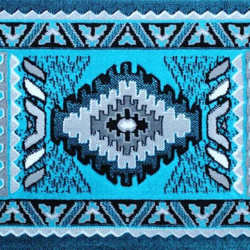 Ventana Collection Southwest Area Rug, Turquoise, 2' X 3'