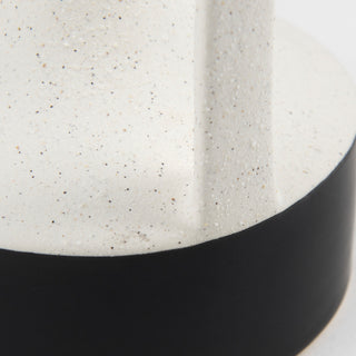 Burton 8.3H Small White and Black Ceramic Jug Vase