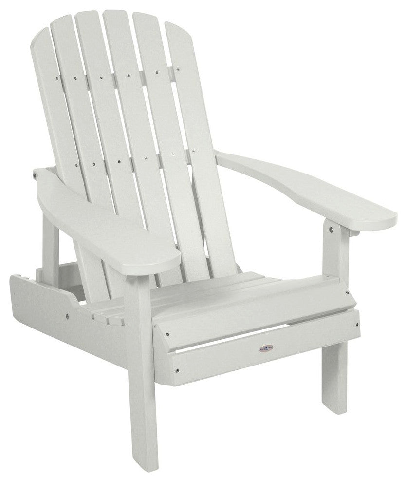 Cape Folding and Reclining Adirondack Chair, Coconut White
