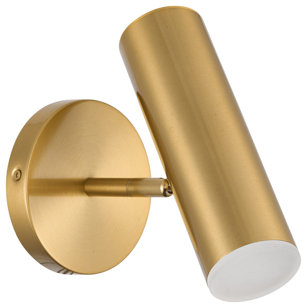 Aged Brass Modern Wall With Frosted Acrylic