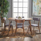 GDF Studio 5-Piece Meanda Mid Century Wood Dining Set, Dark Gray