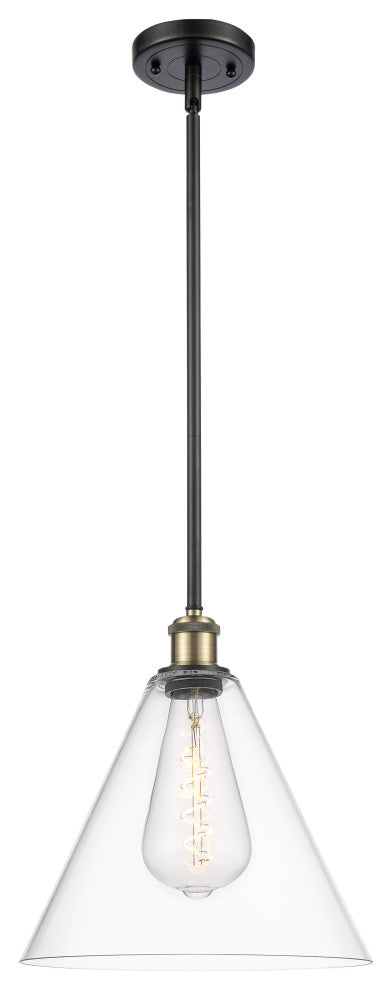Innovations 516-1S-BAB-GBC-122-LED 1-Light Mini Pendant, Black Antique Brass