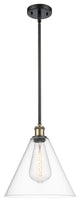 Innovations 516-1S-BAB-GBC-122-LED 1-Light Mini Pendant, Black Antique Brass