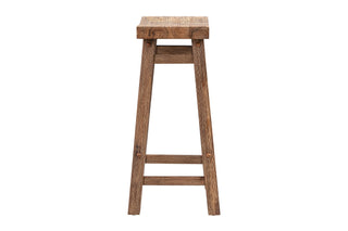 Sonoma Saddle Seat Counter Stool, Barnwood Wire-Brush, Counter Height, Single