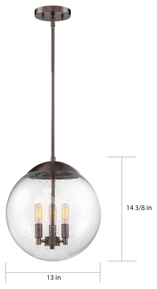 Nuvo Ariel Antique Copper Clear Seeded Pendants