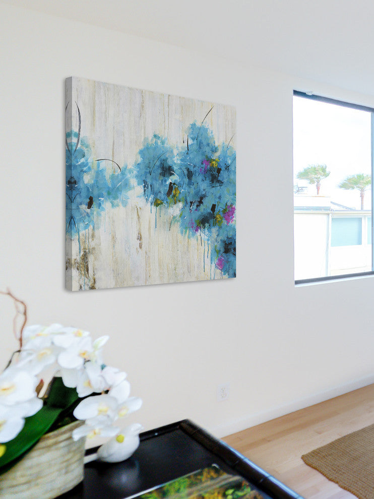 "Center Piece II 2" by Julie Joy Painting Print Wrapped Canvas, 48x48