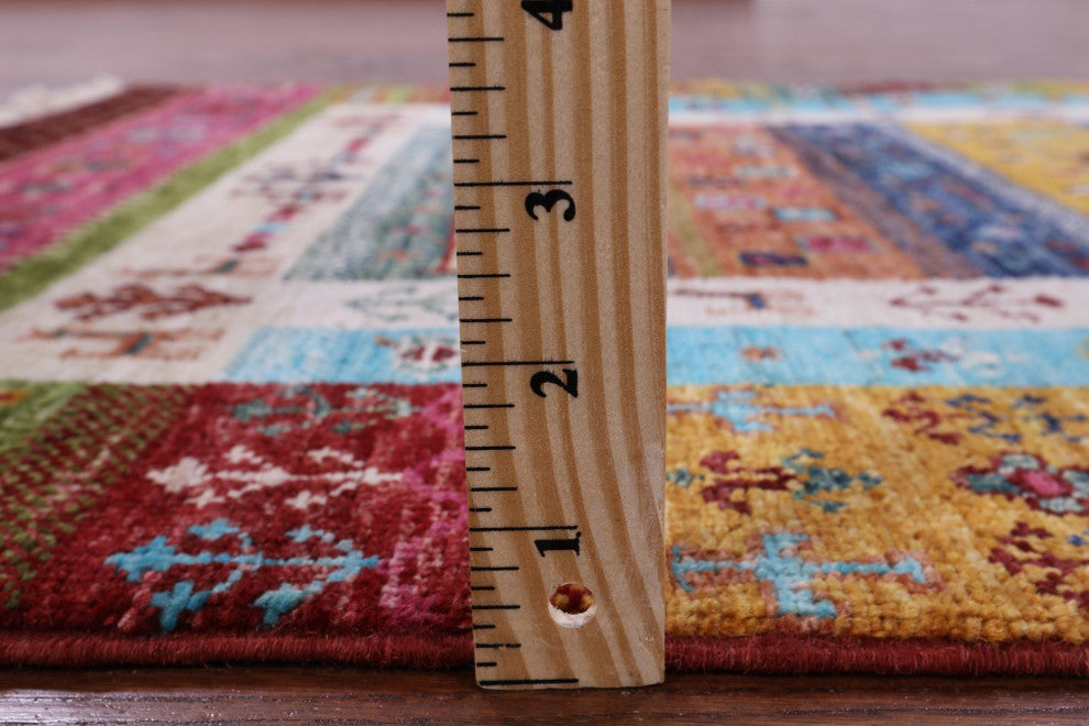 Persian Gabbeh Tribal Hand-Knotted Rug 2' 9" X 4' 0" Q10136