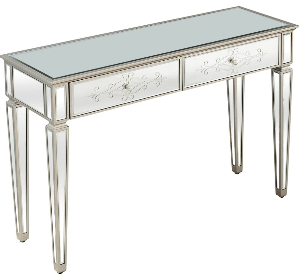 Antiqued Etch Console Table