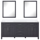 OVE Decors Tahoe Vanity With Mirror, Dark Charcoal, 72"